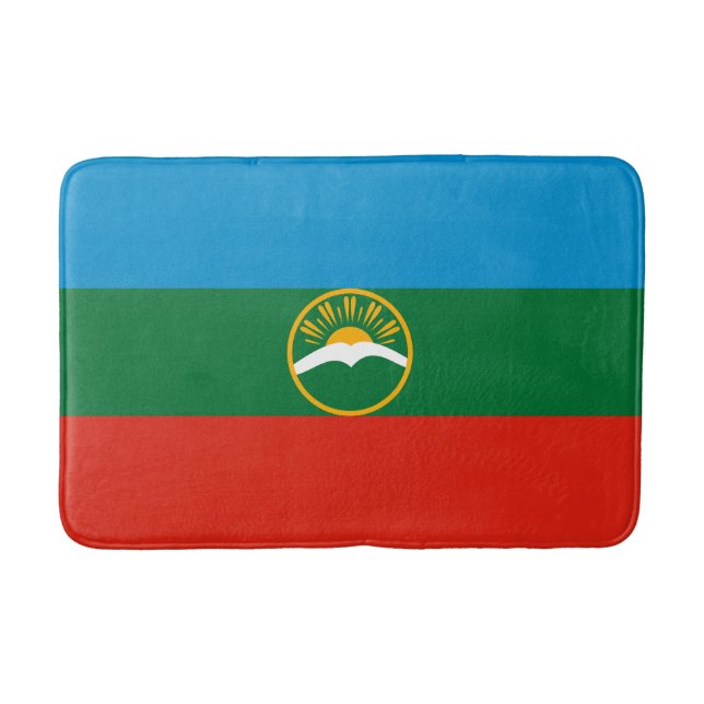 Tapis De Bain Drapeau de Karatchaïévo-Tcherkessie (Devant)