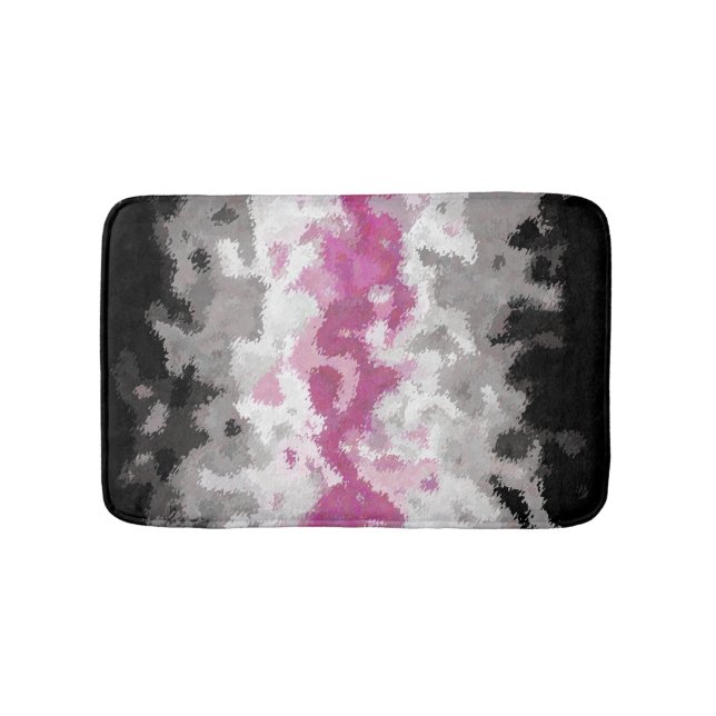 Tapis De Bain Drapeau de la fierté libraféminine abstrait marbré (Devant)