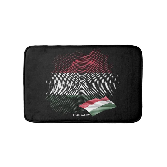 Tapis De Bain Drapeau de la Hongrie (Devant)