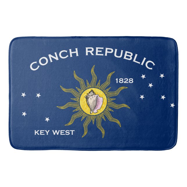 Tapis De Bain Drapeau de la République des Conques Key West Flor (Devant)