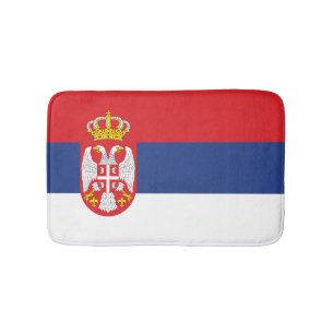 Tapis De Bain drapeau de la Serbie