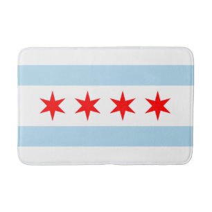 Tapis De Bain Drapeau de la ville de Chicago (Illinois)
