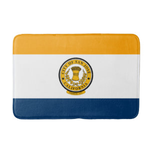 Tapis De Bain Drapeau de la ville de San José (Californie)