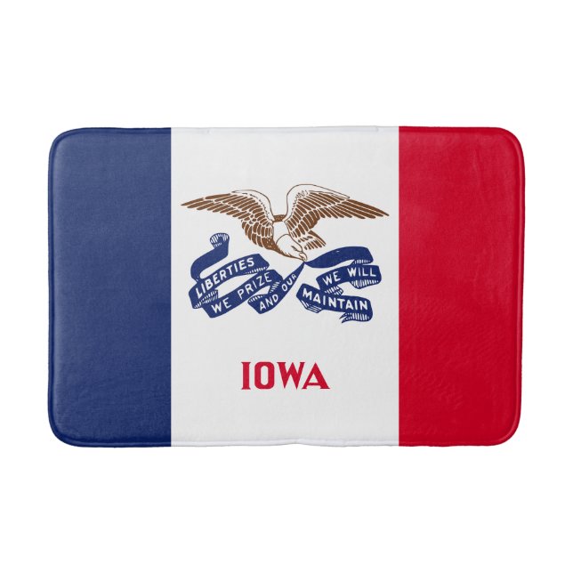 Tapis De Bain Drapeau de l'État de l'Iowa (Devant)