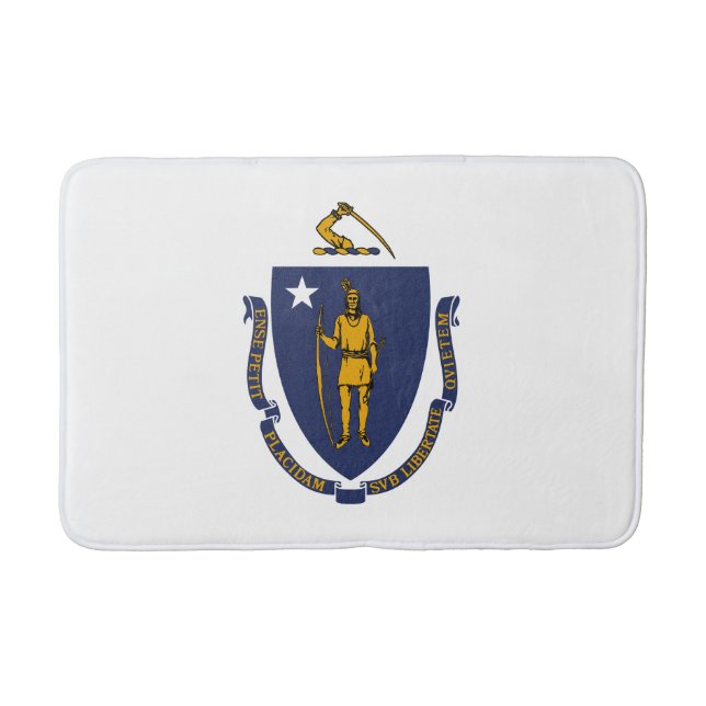 Tapis De Bain Drapeau de l'État du Massachusetts (Devant)