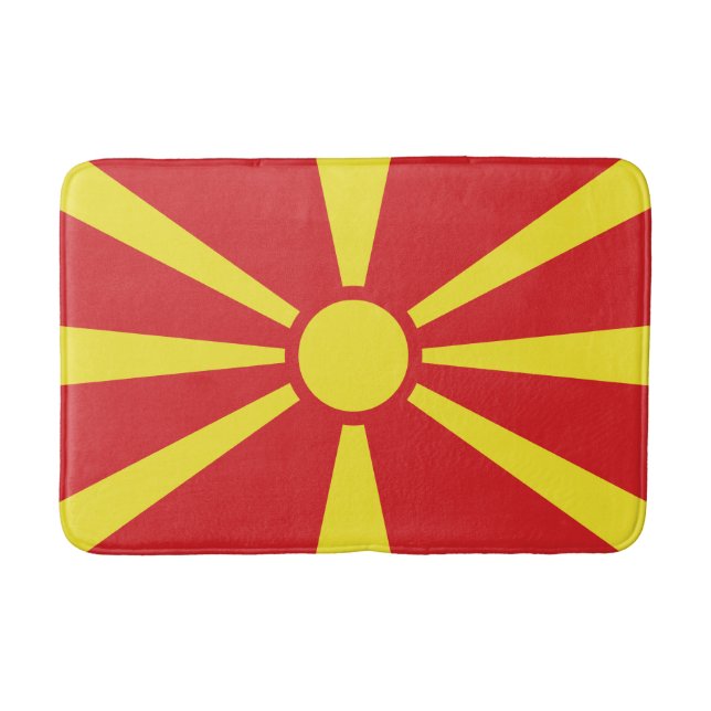 Tapis De Bain Drapeau de Macédoine du Nord (Devant)