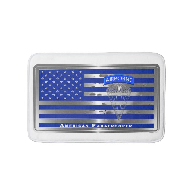 Tapis De Bain Drapeau de parachutiste américain spécialement con (Devant)