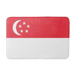 Tapis De Bain Drapeau de Singapour