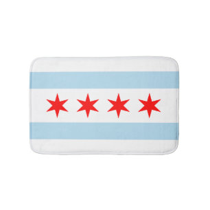 Tapis De Bain Drapeau de ville de Chicago
