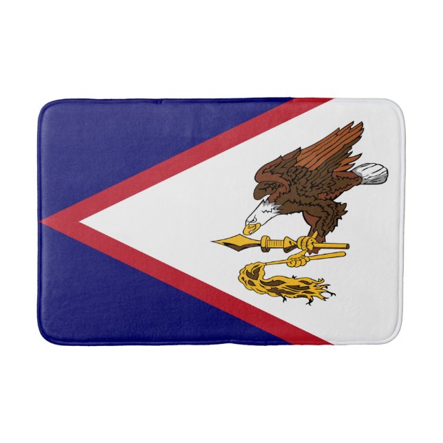 Tapis De Bain Drapeau des Samoa américaines patriotiques (Devant)