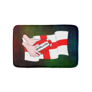 Tapis De Bain Drapeau Des Supporters De L'Équipe De Rugby D'Angl