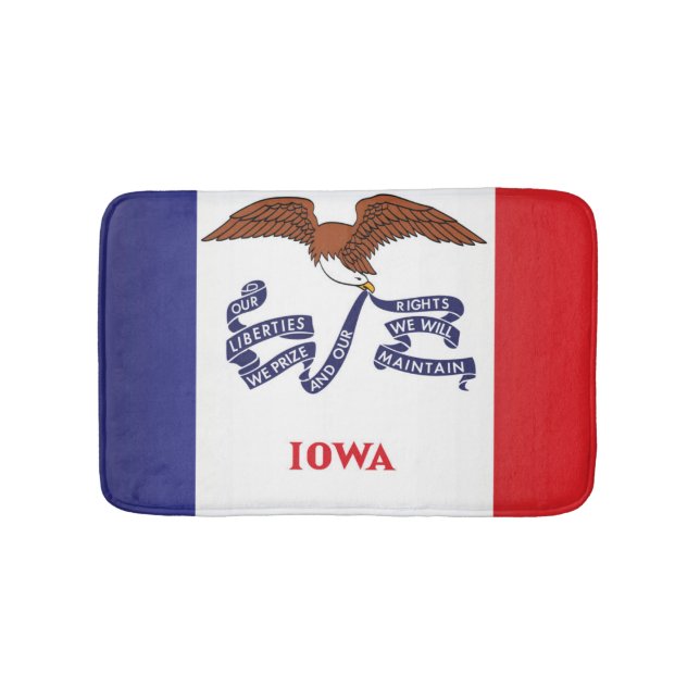 Tapis De Bain Drapeau d'État de l'Iowa, États-Unis (Devant)