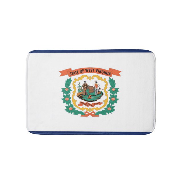 Tapis De Bain Drapeau d'État de Virginie-Occidentale, États-Unis (Devant)