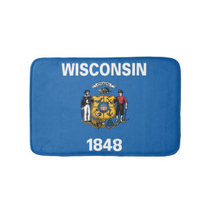 Tapis De Bain Drapeau d'État du Wisconsin, États-Unis