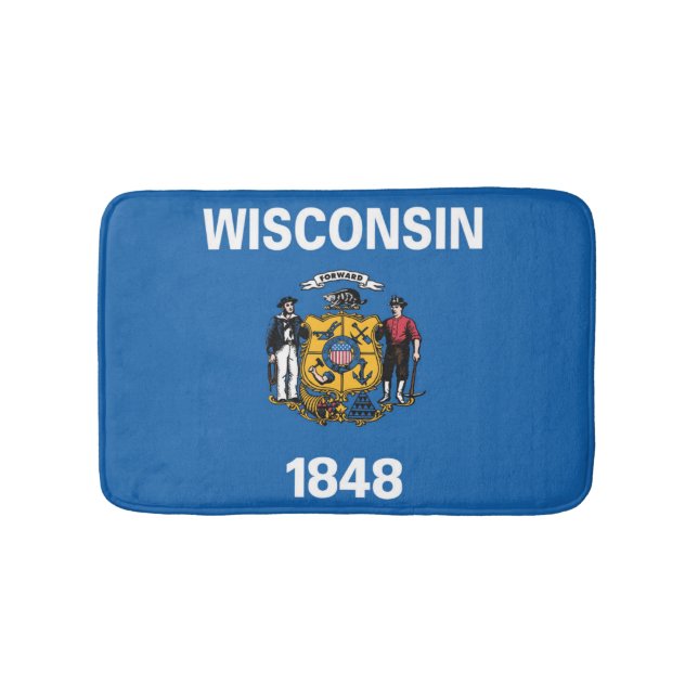 Tapis De Bain Drapeau d'État du Wisconsin, États-Unis (Devant)