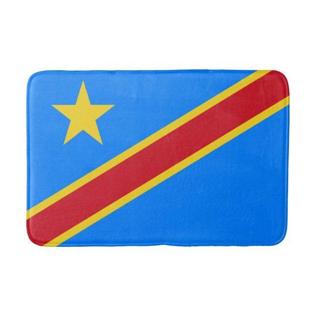 Tapis De Bain Drapeau du Congo Kinshasa (Devant)