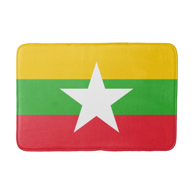 Tapis De Bain Drapeau du Myanmar (Devant)