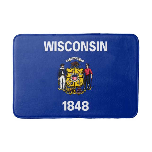 Tapis De Bain Drapeau du Wisconsin (Devant)
