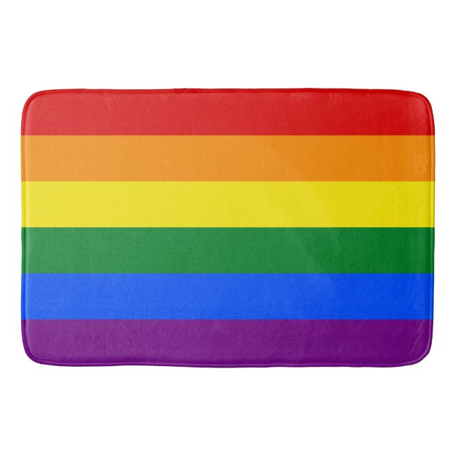 Tapis De Bain Drapeau gay pride grand (Devant)