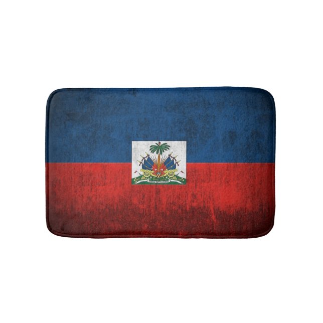 Tapis De Bain Drapeau grunge du Haïti (Devant)