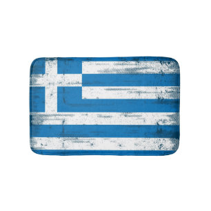 Tapis De Bain Drapeau grunge grec