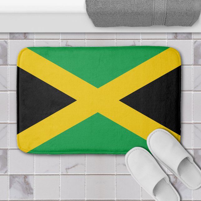 Tapis De Bain Drapeau jamaïcain des Caraïbes jamaïcaines (jamaican flag bathmat)