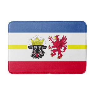 Tapis De Bain Drapeau Mecklembourg-Poméranie occidentale Mat de