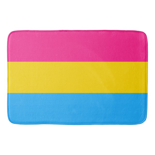 Tapis De Bain Drapeau Pansexuel Grand Format (Devant)