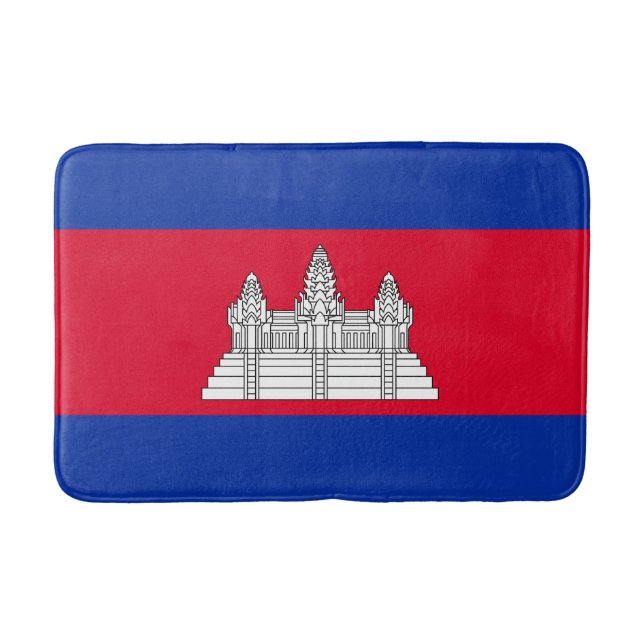 Tapis De Bain Drapeau patriotique cambodgien (Devant)