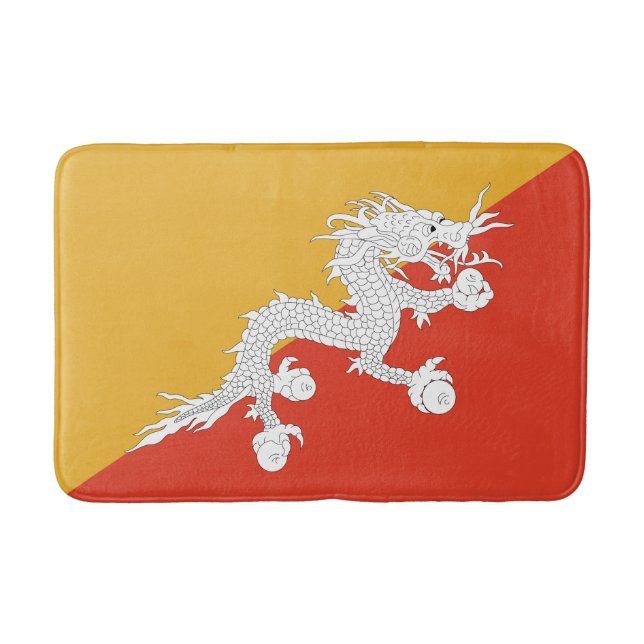 Tapis De Bain Drapeau patriotique du Bhoutan (Devant)