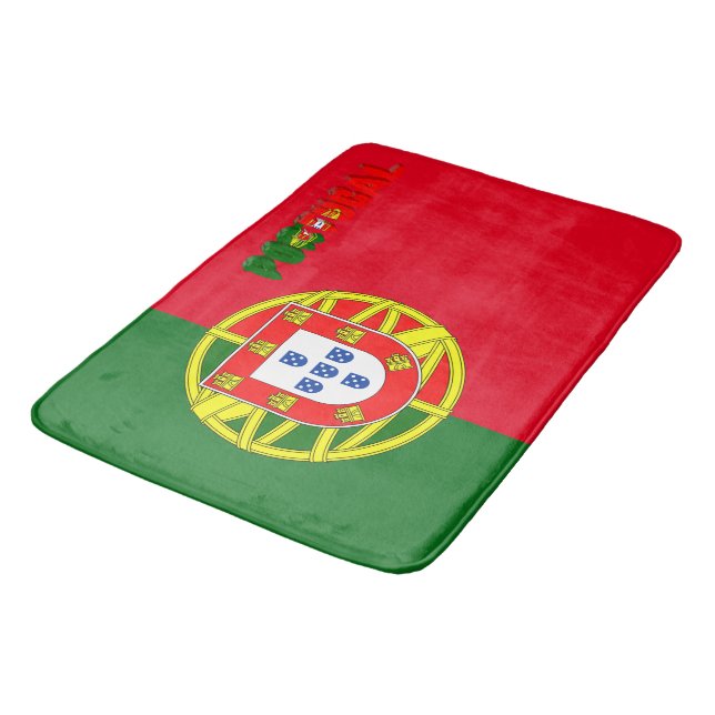 Tapis De Bain Drapeau portugais (Angle)