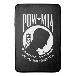 Tapis De Bain Drapeau POW MIA : Soldats disparus de la guerre du