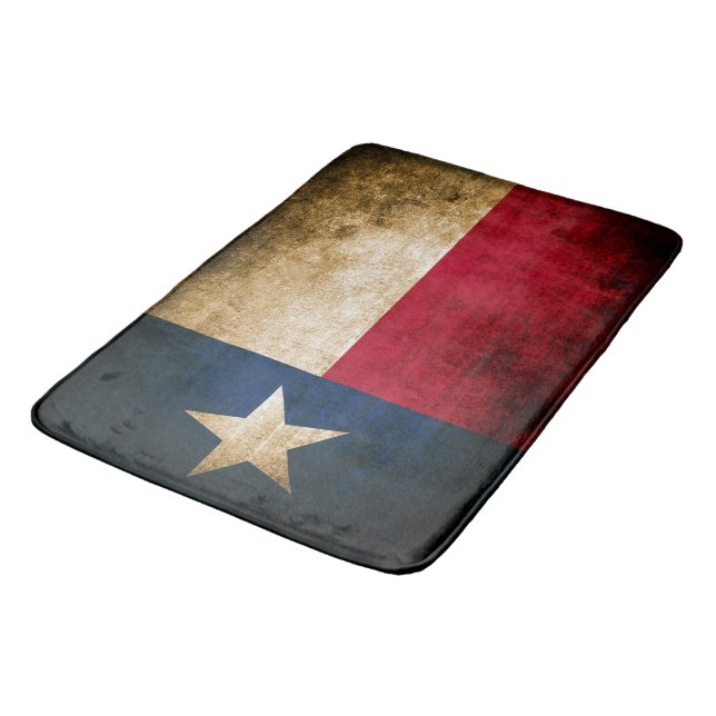 Tapis De Bain Drapeau rustique patriotique du Texas (Angle)