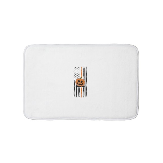 Tapis De Bain Drapeau US du chef du citrouille (Devant)