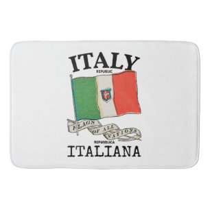 Tapis De Bain Drapeau vintage du pays Italie
