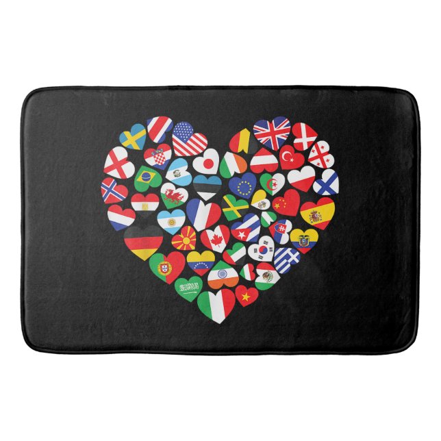 Tapis De Bain Drapeaux des pays du pavillon international (Devant)