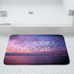 Tapis De Bain Dream It Do It Purple Pink Ocean Sunset Photo