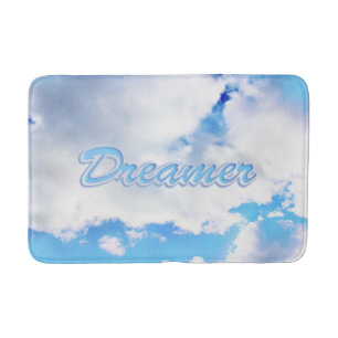 Tapis De Bain Dreamer Puffy nuages blancs et ciel bleu