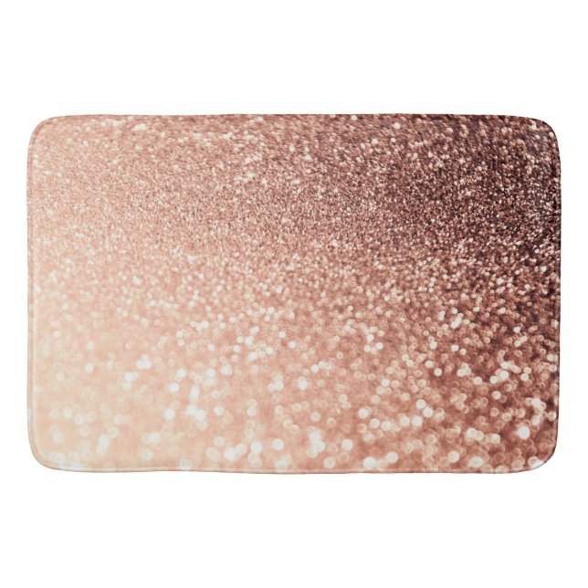 Tapis De Bain Dreamy Rose Gold Parties scintillant - Peach Glitt (Devant)
