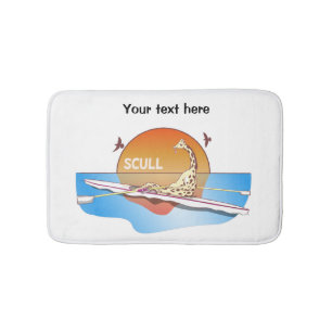 Tapis De Bain Drôle crâne simple ramer