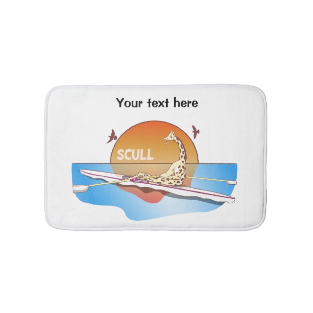 Tapis De Bain Drôle crâne simple ramer (Devant)