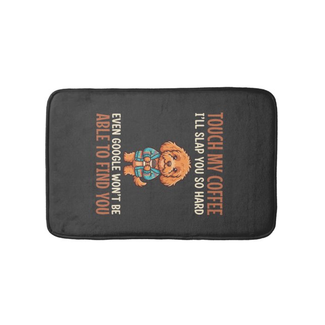 Tapis De Bain Drôle de Cockapoo Amateur de Café (Devant)