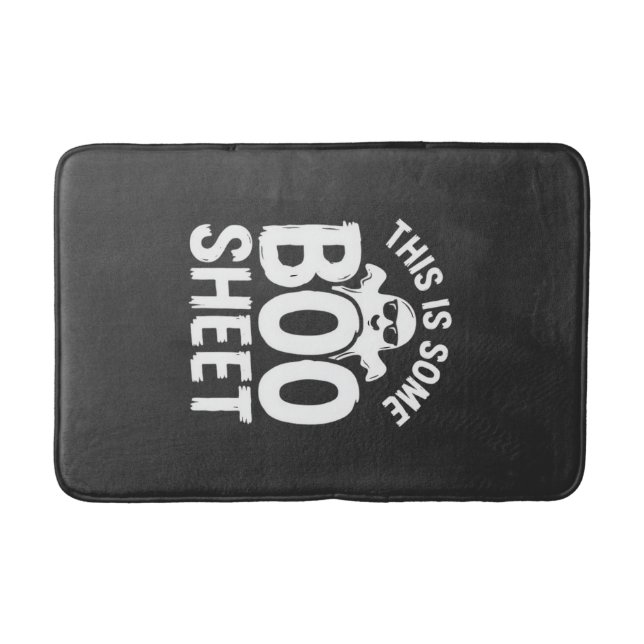 Tapis De Bain Drôle de feuille de Boo fantôme Halloween Design_1 (Devant)
