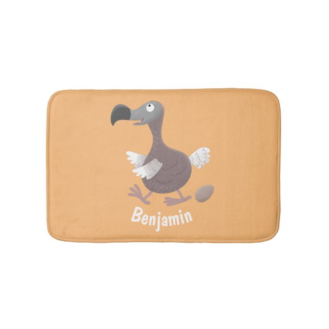 Tapis De Bain Drôle dessin animé d'oiseau de dodo (Devant)