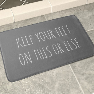 Tapis De Bain Drôle devis personnalisé Chalkboard Gris Bain Mat