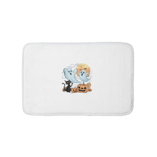 Tapis De Bain Drôle Fantôme & Chat Noir Lazy Halloween Mer Éffra