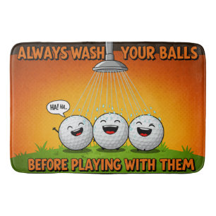 Tapis De Bain Drôle Lavez Votre Salle De Bains De Golf