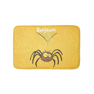 Tapis De Bain Drôle mignon dessin animé d'araignée moelleuse