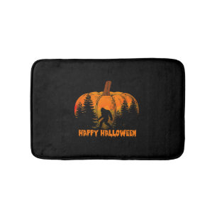 Tapis De Bain Drôle Vintage Bigfoot Citrouille Halloween Trick