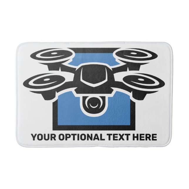 Tapis De Bain Drone de texte personnalisé (Devant)